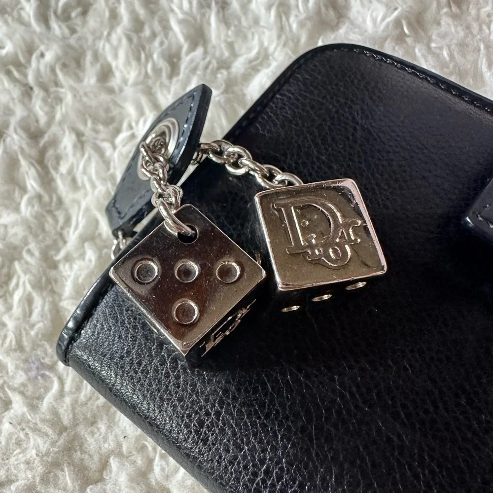 Dior Dice Charm Compact Snap Wallet